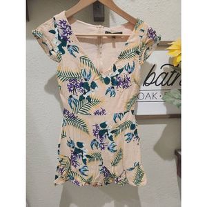For Love & Lemons Floral Romper Size XS.